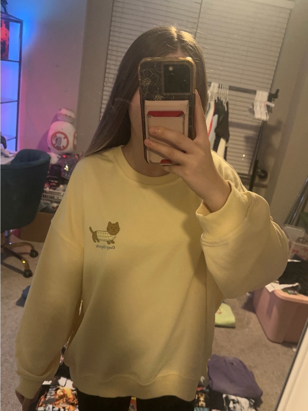 LE LIS Cozy Days Cat Crewneck